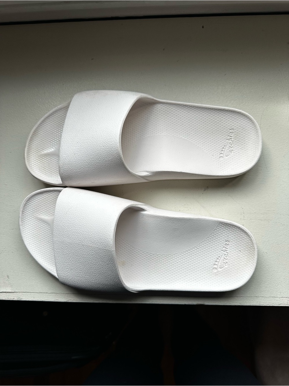 Archie’s White Slide Sandals for Women - Cushioned Slip-On